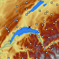 Nearby Forecast Locations - Lausanne - Carte