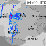 Image radar des précipitations France 06:10 UTC