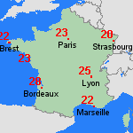 Pr&eacute;visions mar, 07.04. France