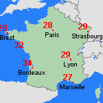 Pr&eacute;visions ven, 22.05. France