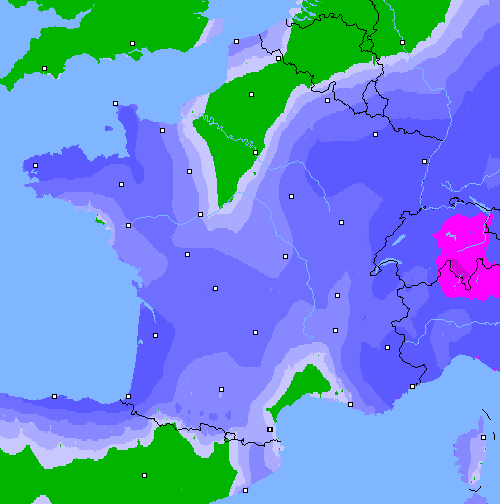 Précipitations (24 h) France
