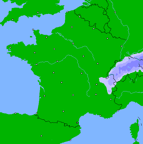 Pr&eacute;cipitations (24 h) France