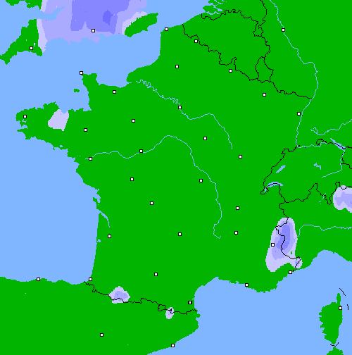 Pr&eacute;cipitations (24 h) France